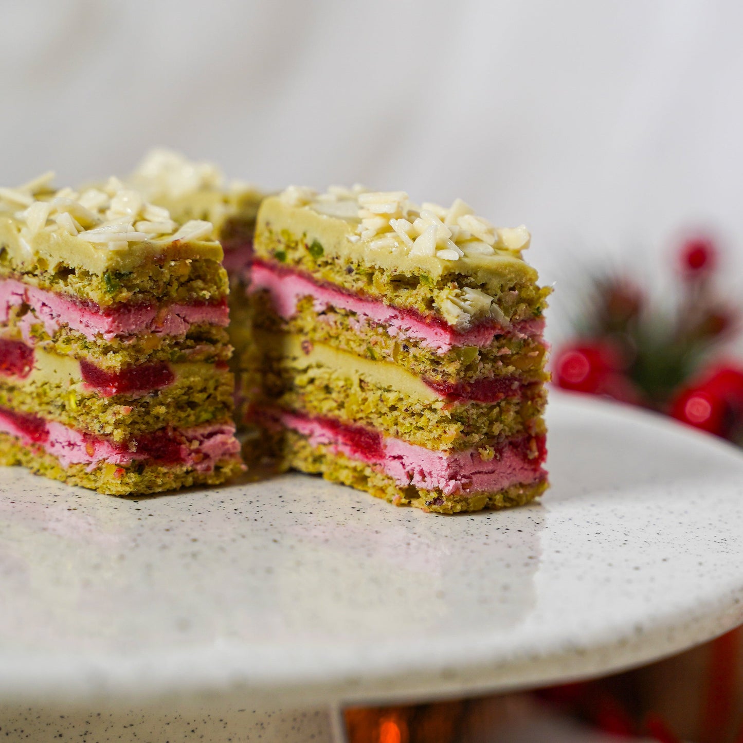 Foi cu fistic si zmeura